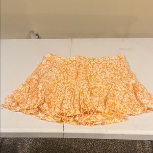 Angie Orange Floral Women's Skater Shorts